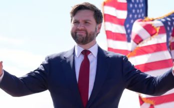 Trump and JD Vance at campaign event