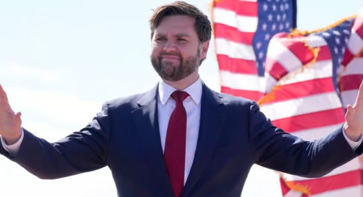 Trump and JD Vance at campaign event