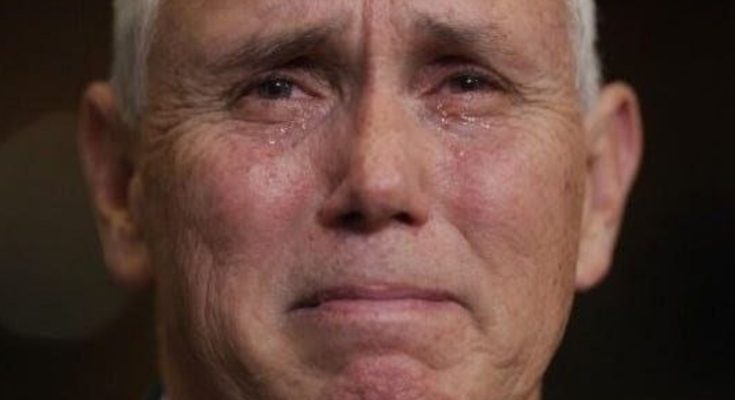 Mike Pence speaking during TV interview