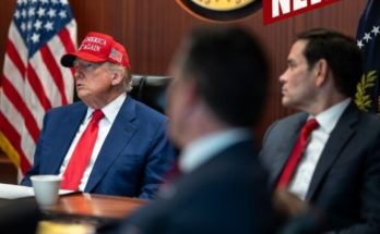 Marco Rubio speaking to reporters on Iran