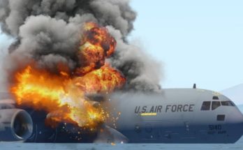 C-17 aircraft emergency landing on ocean