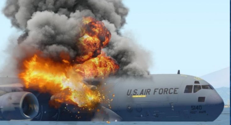 C-17 aircraft emergency landing on ocean