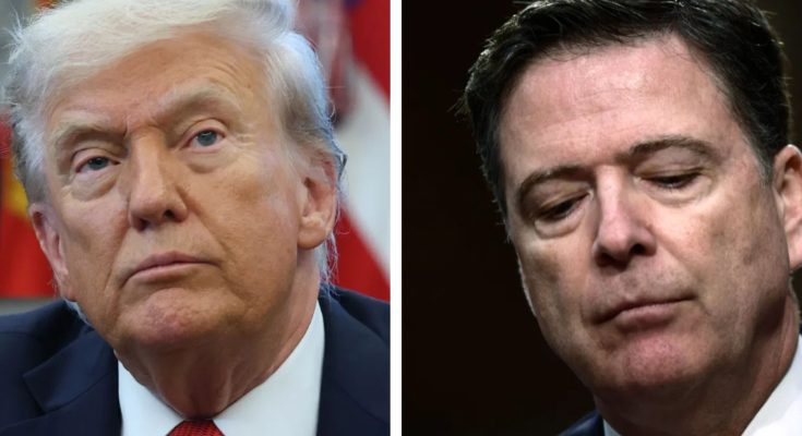 James Comey arriving at federal court