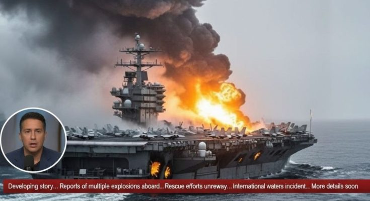 USS Abraham Lincoln aircraft carrier at sea