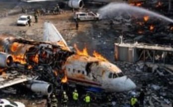 Missile strike over Tel Aviv skyline at night