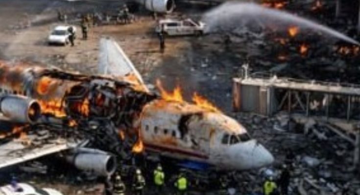 Missile strike over Tel Aviv skyline at night