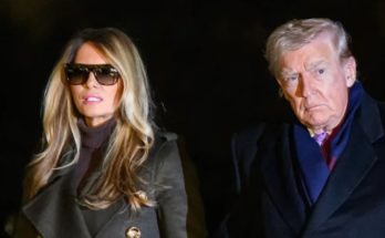 Melania Trump wearing oversized sunglasses
