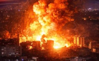 missile strike damage in civilian area