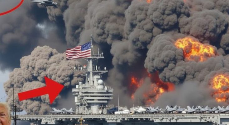 damaged warship after reported attack