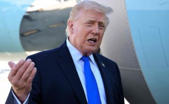 Trump speaking before Air Force One