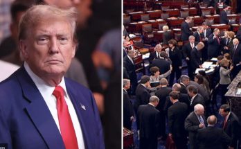 US Senate chamber voting on funding bill