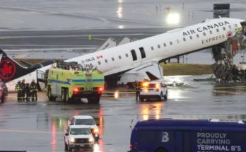 Air Canada plane crash at LaGuardia runway
