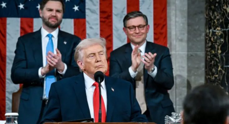 rump delivering State of the Union speech