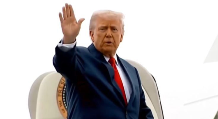 Video of trump walking up stairs to air news update president donald trump stirred a wave