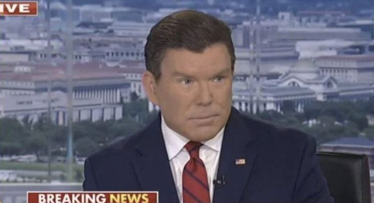 News anchor during live breaking news broadcast