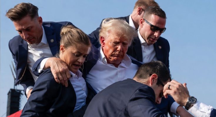 Donald Trump speaking at public event