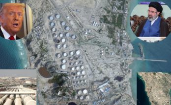 Smoke rising from Kharg Island after airstrikes