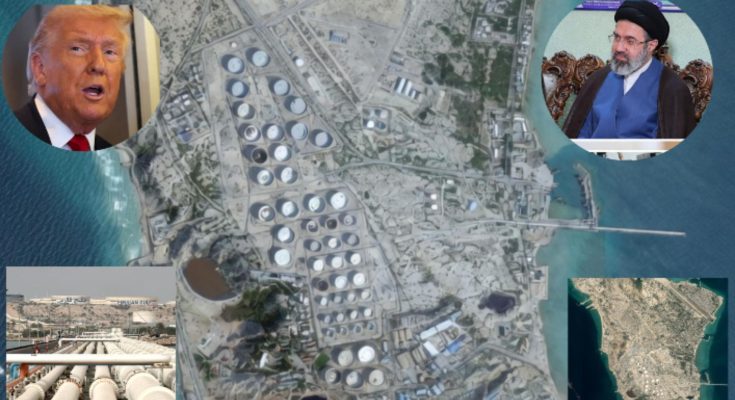 Smoke rising from Kharg Island after airstrikes