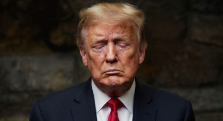 Trump crying emotional tears