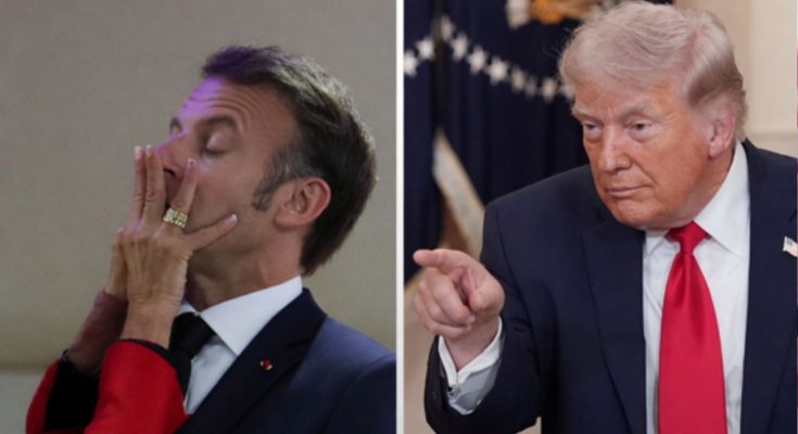 Trump Macron diplomatic moment