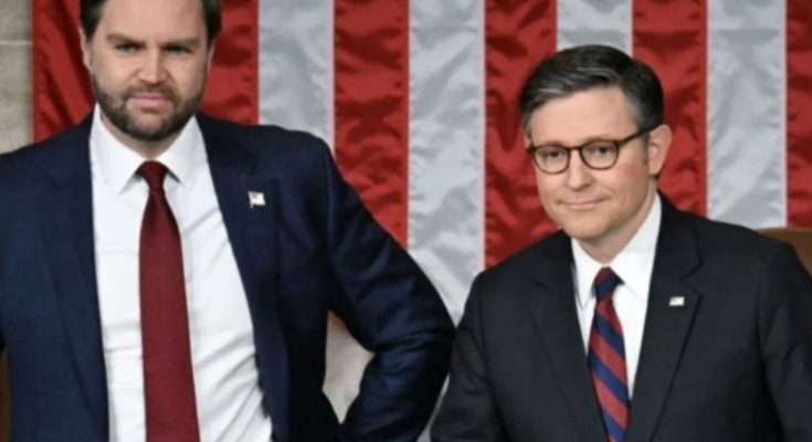 JD Vance and Mike Johnson with gavel (38 characters)