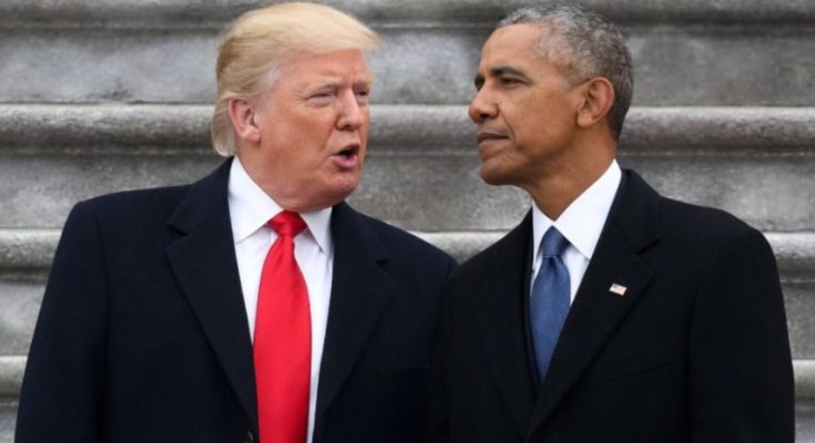 Trump and Obama face to face