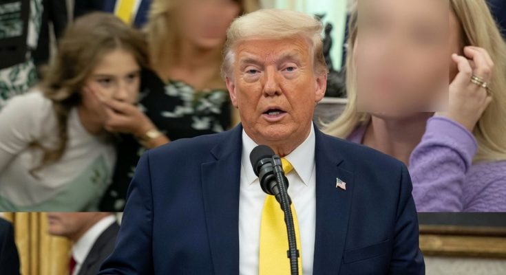 Trump cuts White House speech short