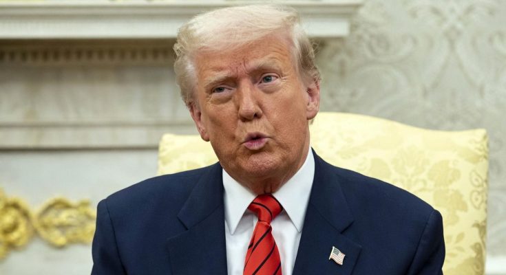 Donald Trump making a face