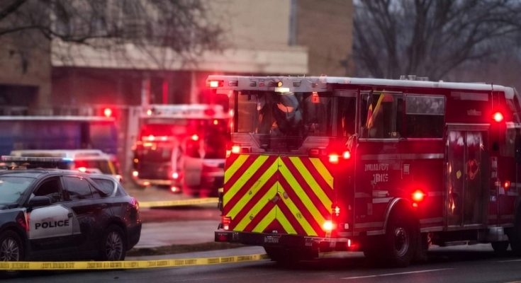 Madison school shooting police fire trucks