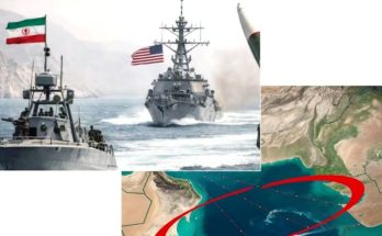 Iranian warship vs US Navy in Strait of Hormuz