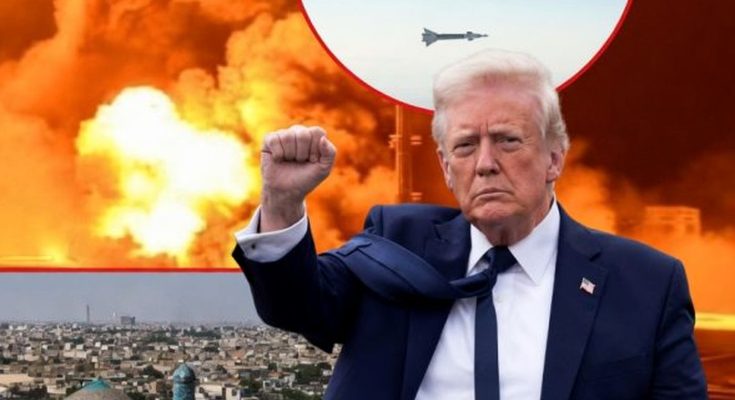 Trump fist pump Iran airstrike F-35 explosion