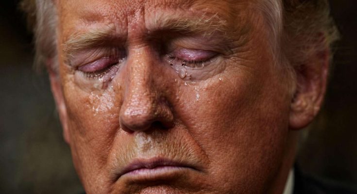 Donald Trump emotional tears sad