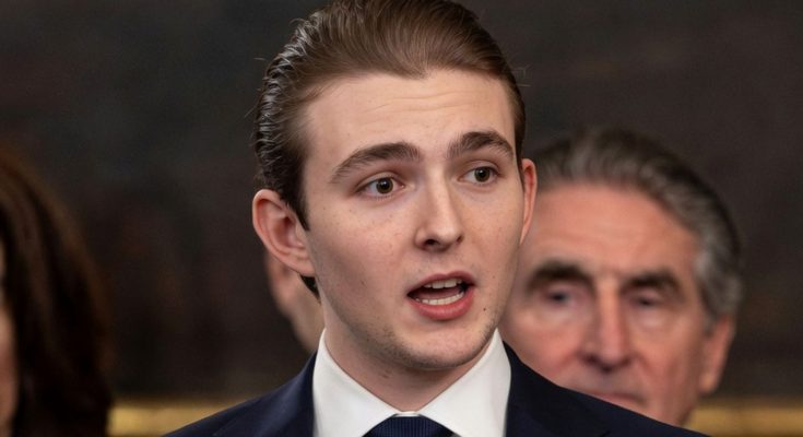 Barron Trump speaking