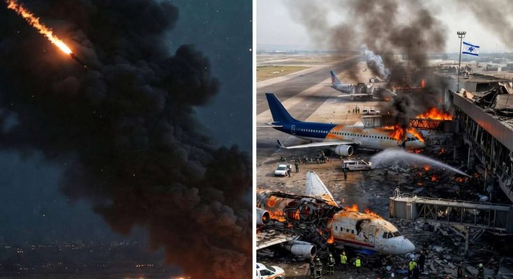Israel strikes airport, planes on fire