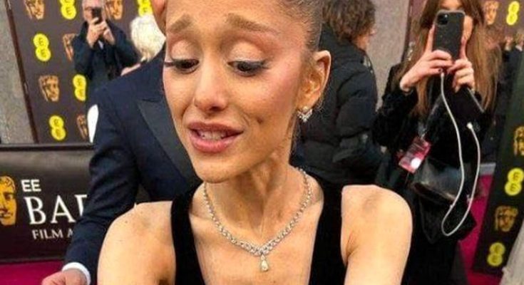 ariana Grande at the BAFTA Awards red carpet event