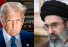 Trump and Khamenei split portrait