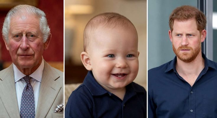 royal family members with diverse expressions in split-frame setting