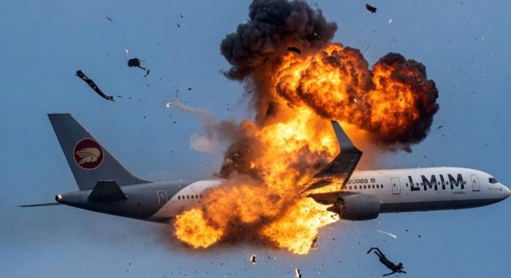 Airplane Mid-Air Explosion