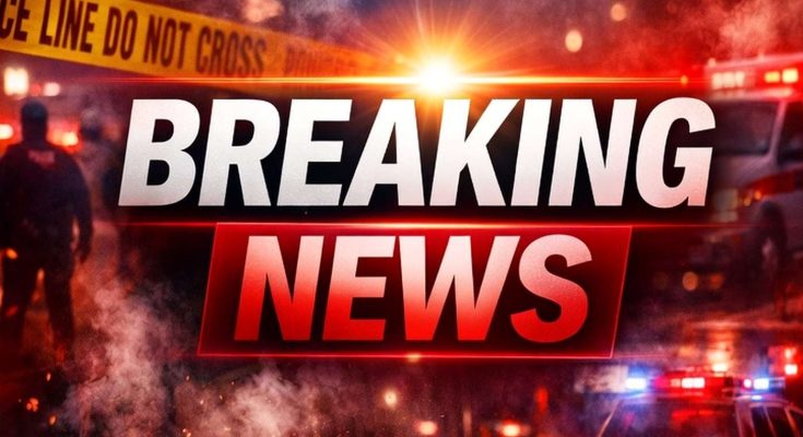 Breaking news police line crime scene