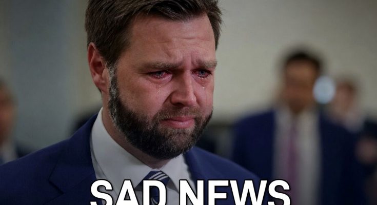 JD Vance tears in eyes sad announcement