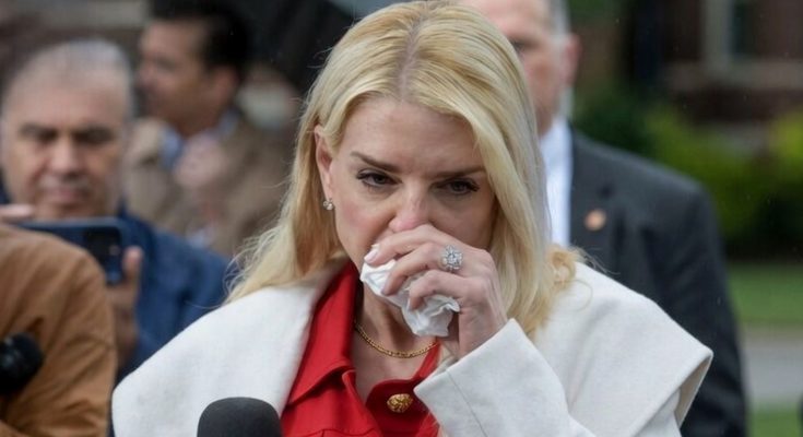 Sad news emotional blonde woman crying