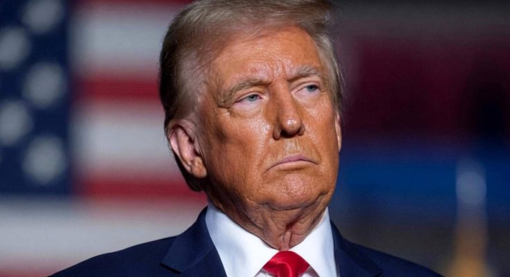 Donald Trump serious expression close-up