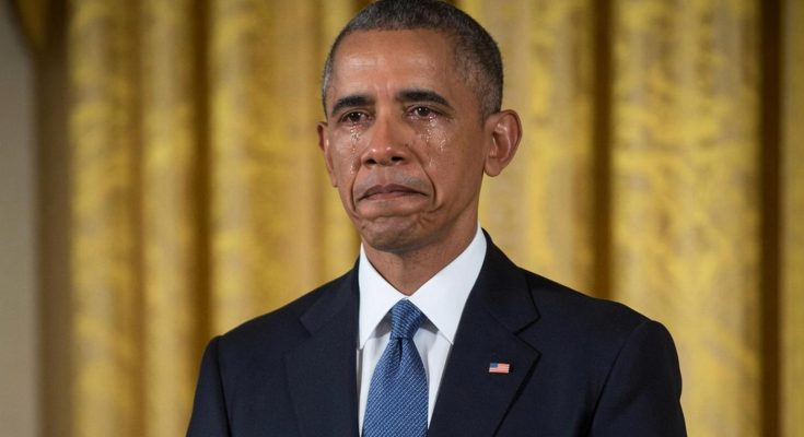 Barack Obama sad news emotional tears