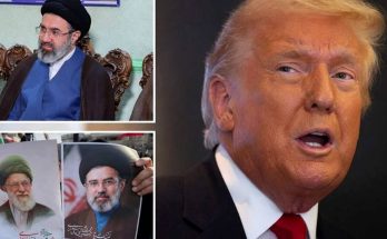Trump speaks on Iran leaders collage