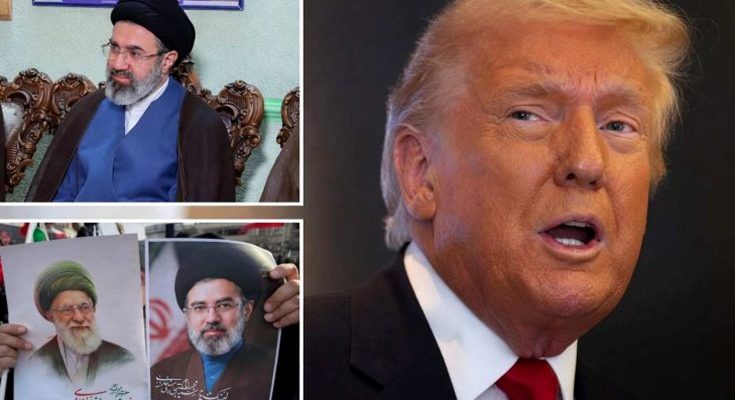 Trump speaks on Iran leaders collage