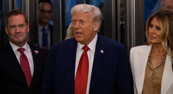 Trump confirms rumor with Melania and aide