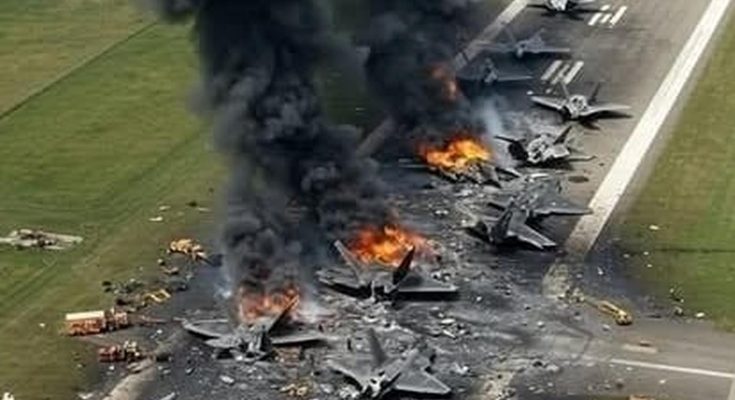 F-35 fighter jets destroyed in fire