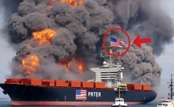 US ship on fire massive explosion smoke